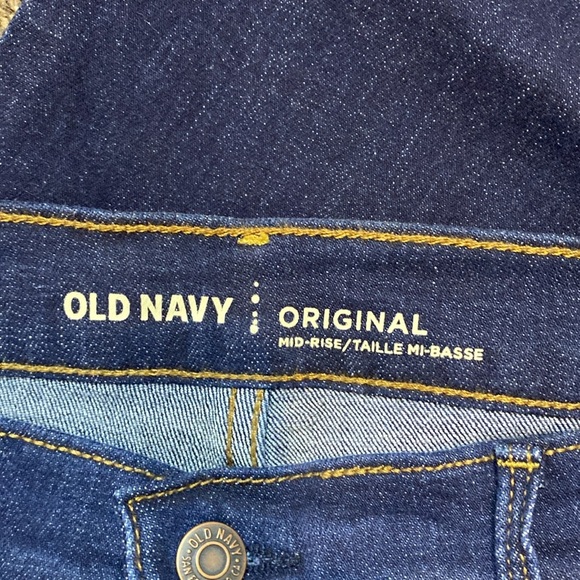 Old Navy Original Mid Rise Straight Dark Denim Jeans Sz 8 NWOT - Picture 7 of 7